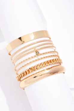 Xl Textured Chain Bangle Set