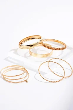 Xl Textured Chain Bangle Set