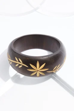 Xl Wood Leaf Bangle