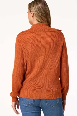 Zip Neck Pullover Sweater